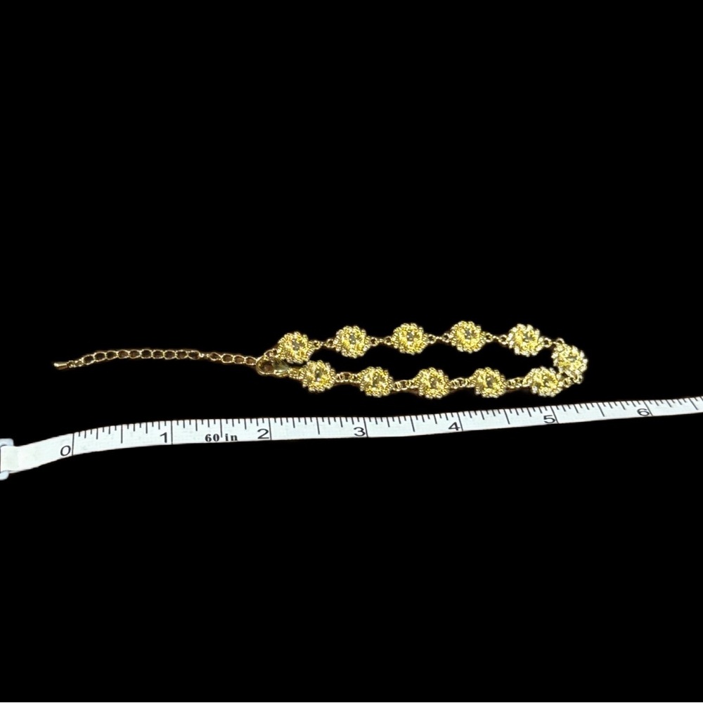 Gold Religious Guadalupe 
Medallion Link Bracelet
